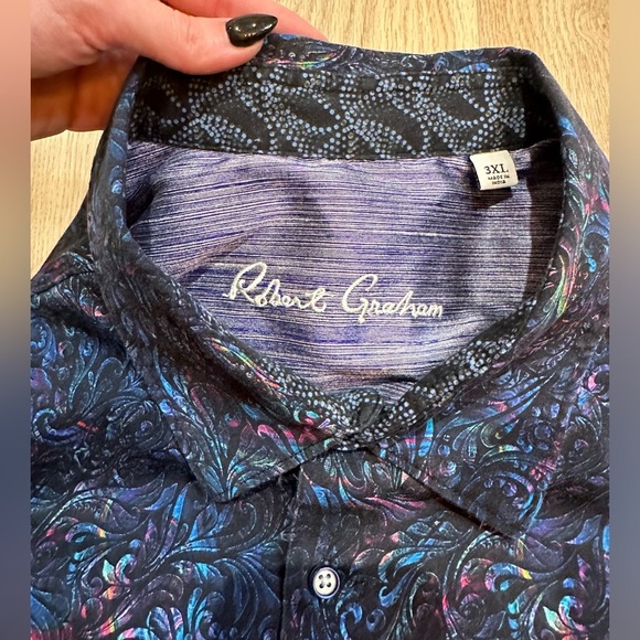 Robert Graham Paisley Floral Multicolor Long Sleeve
Button Down Shirt 3XL - Picture 7 of 9